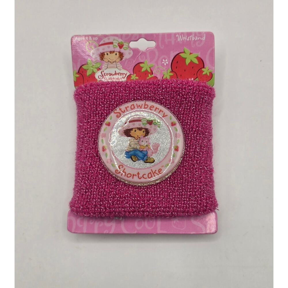 Vintage y2k Kidcore Nostalgia 2005 Strawberry Shortcake Pink Wristband